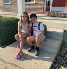 First Day of School 2022 - Greta 6th and JB 3rd Grades1